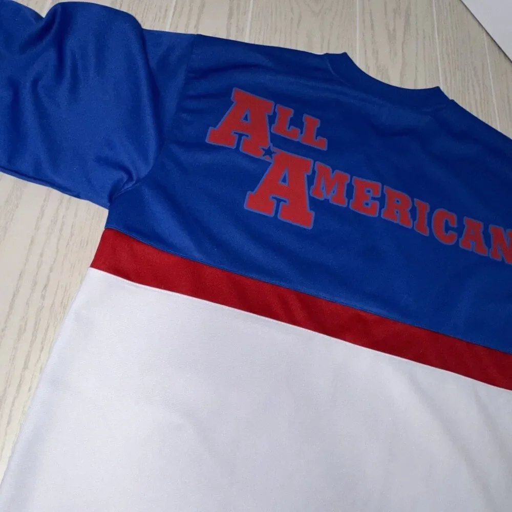 Legendary Classic All American BaseballJersey Blue Red White Size L Polyester